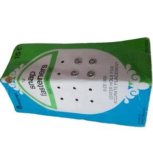 Pennys Snap Fasteners Vintage 4 pc On Card Vtg Sewing Accessories Collectible